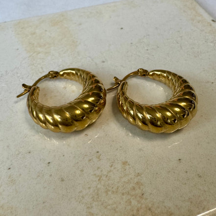 Vera | Twisted Bold Hoops Earrings