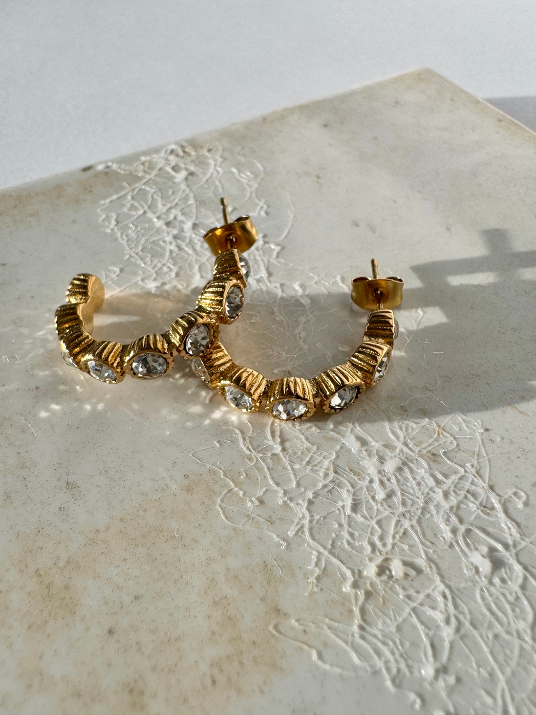 Jackie | Diamond Hoop Earrings