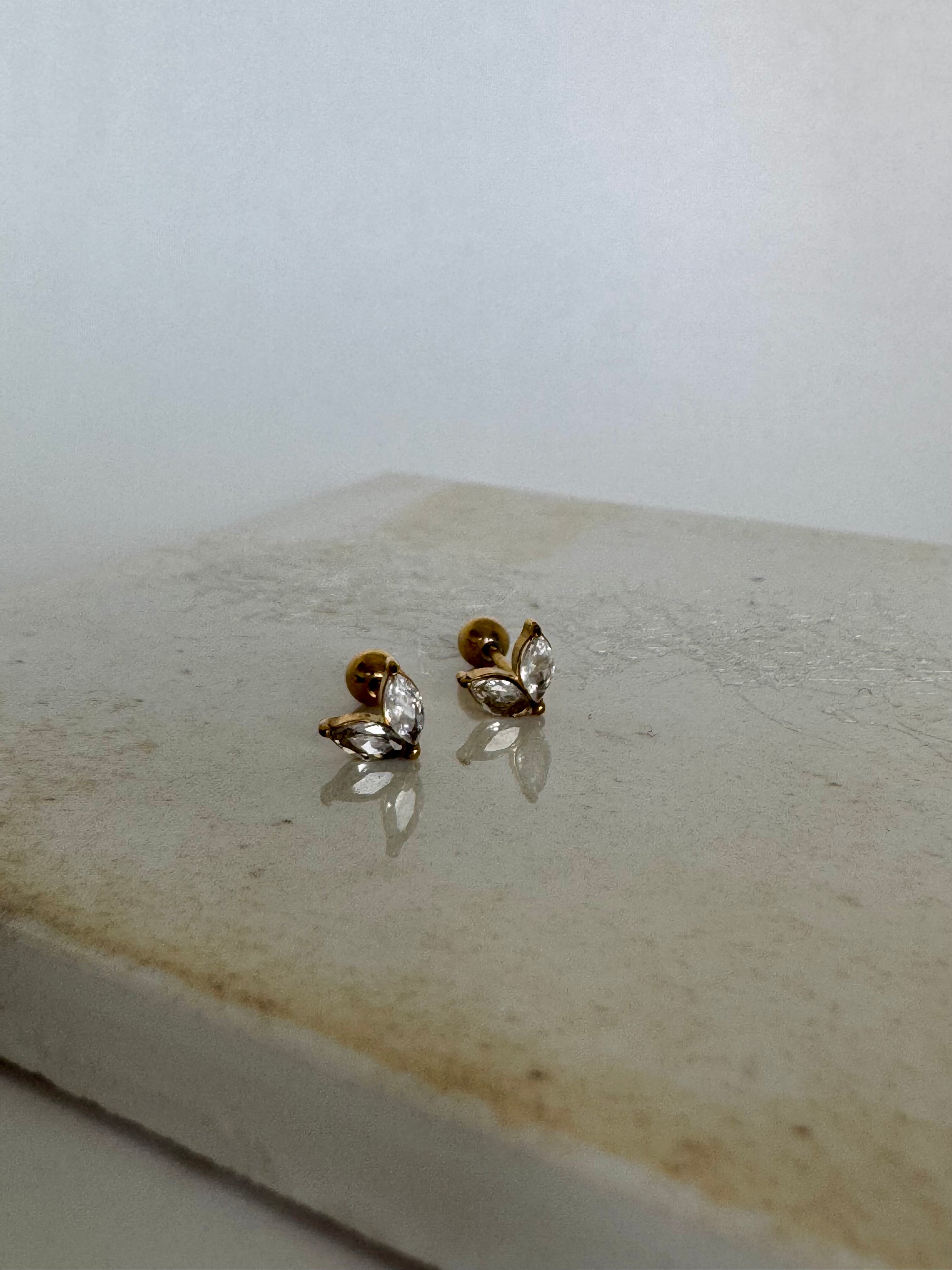 Ivy | Diamond Screw Earrings