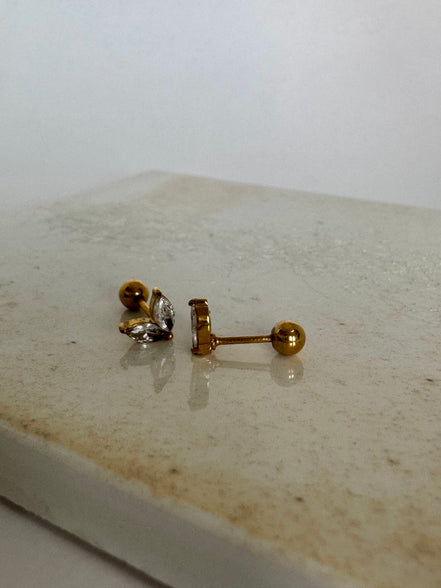 Ivy | Diamond Screw Earrings