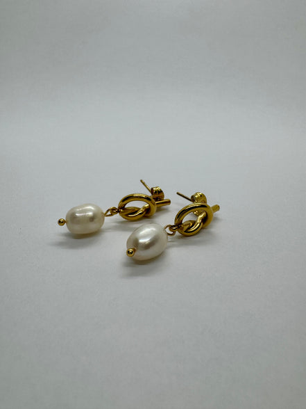 Lily | Knotted Pearl Drop Earrings