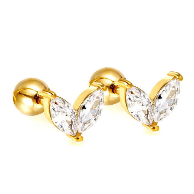 Ivy | Diamond Screw Earrings