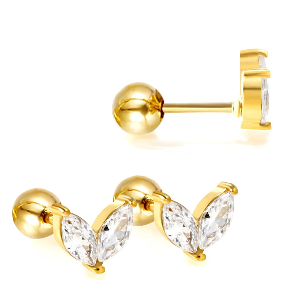 Ivy | Diamond Screw Earrings