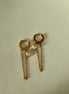 Amira Huggies | Diamond Chain Earrings