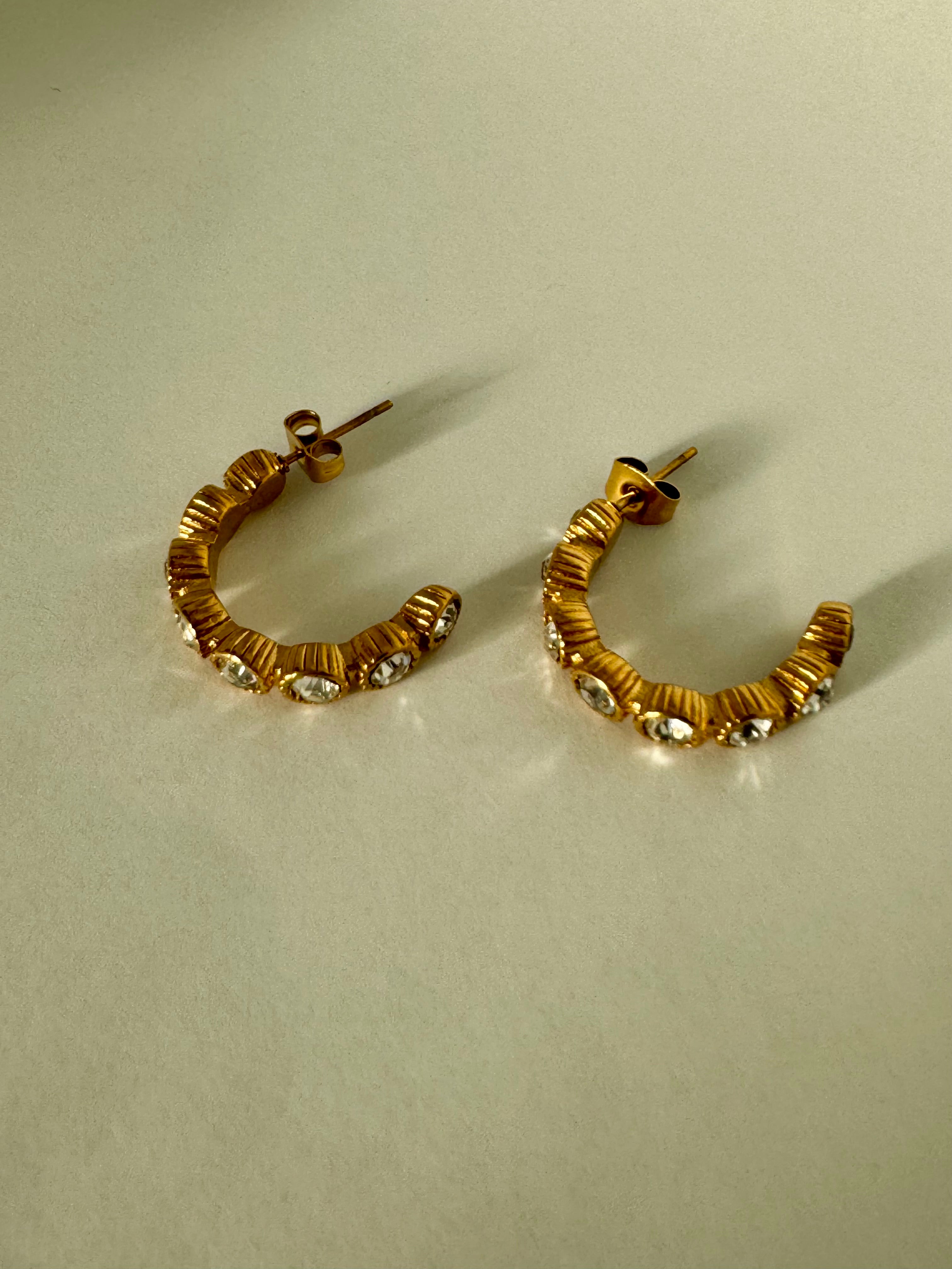 Jackie | Diamond Hoop Earrings