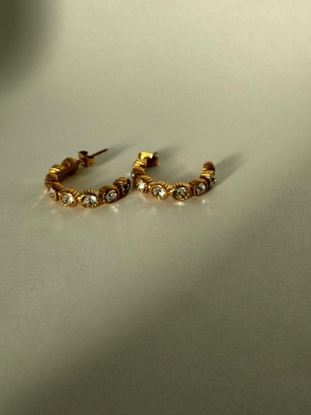 Jackie | Diamond Hoop Earrings