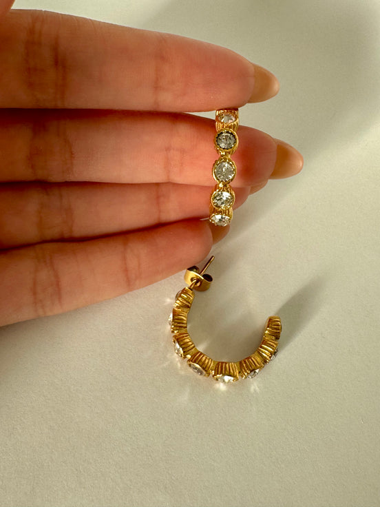 Jackie | Diamond Hoop Earrings