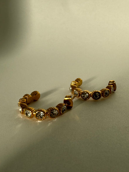 Jackie | Diamond Hoop Earrings