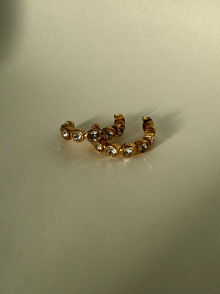 Jackie | Diamond Hoop Earrings