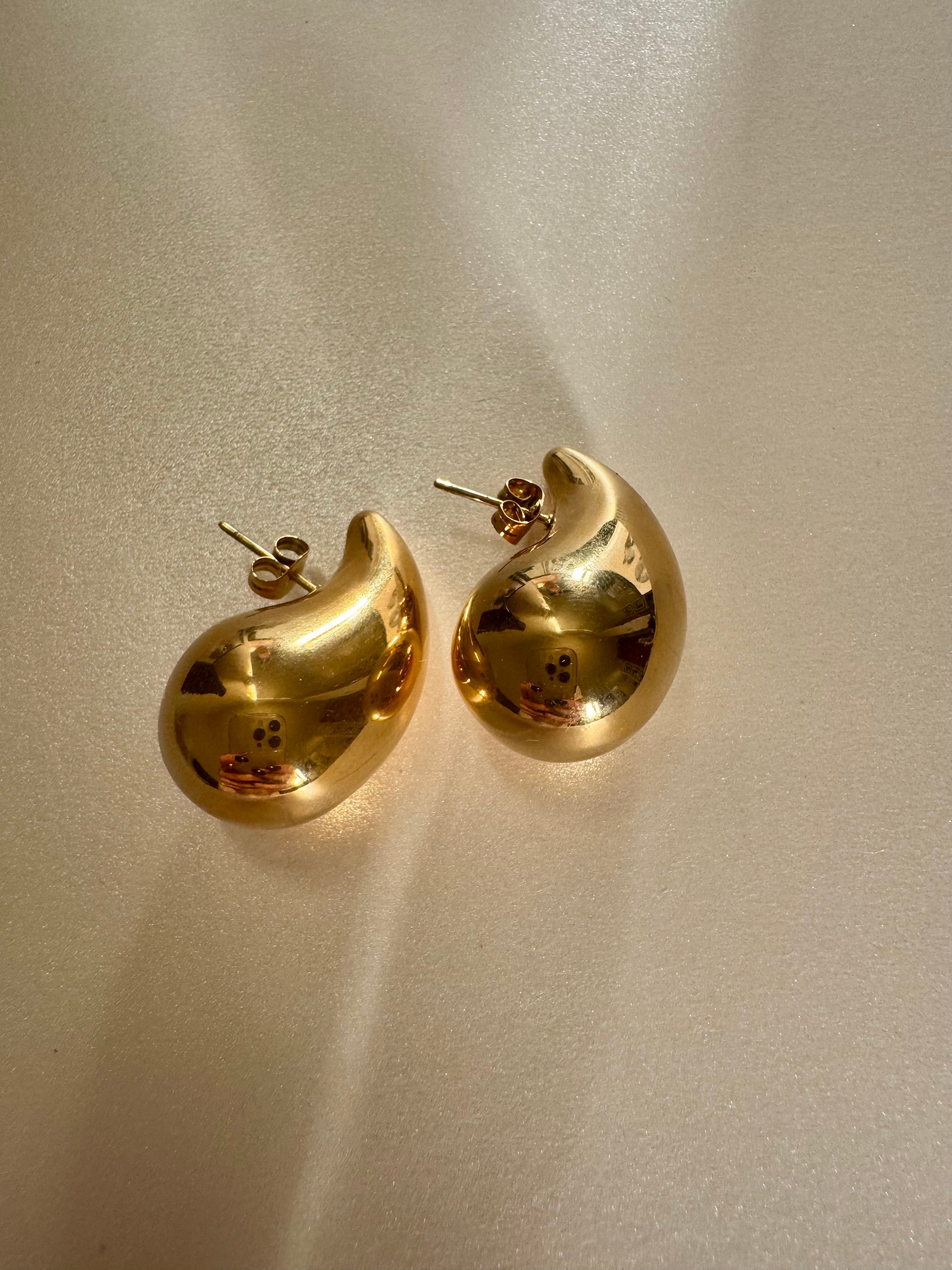 Elena | Drop Oval Earrings