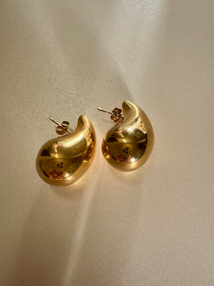Elena | Drop Oval Earrings