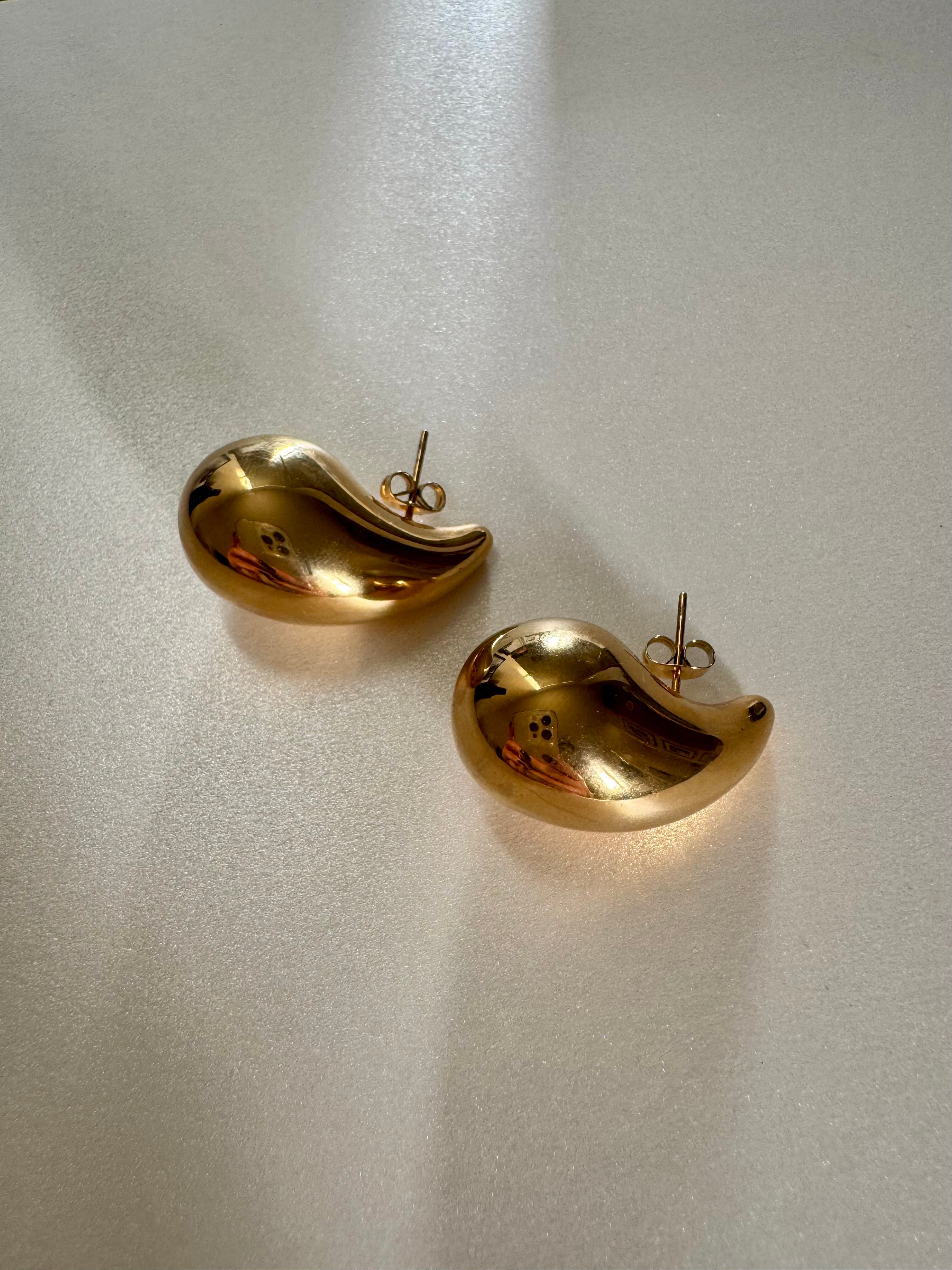 Elena | Drop Oval Earrings