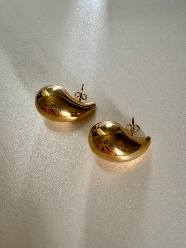 Elena | Drop Oval Earrings