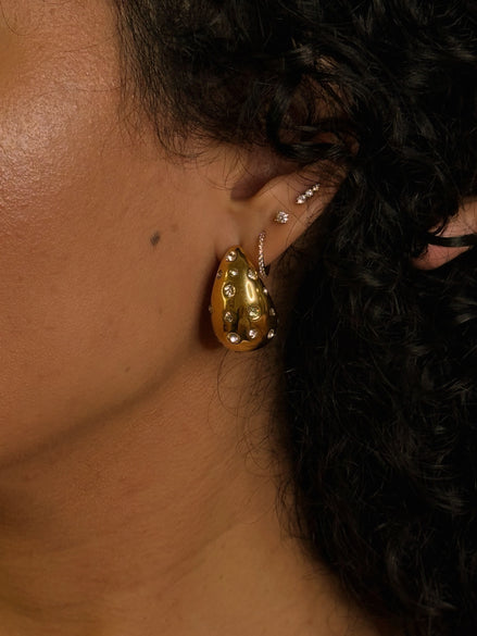 Dainty | Diamond Drop Earrings