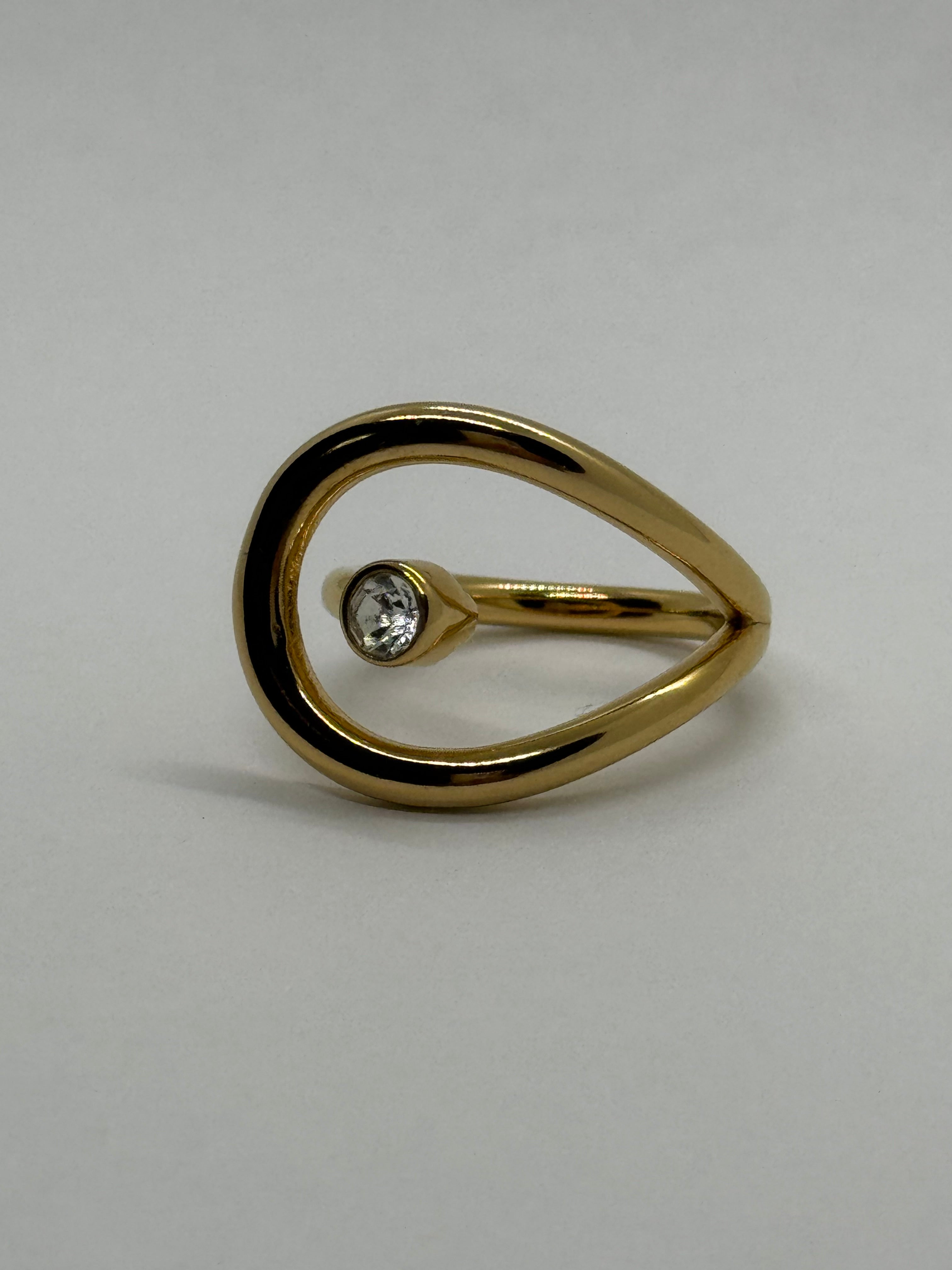 Camila | One Diamond Wave Ring