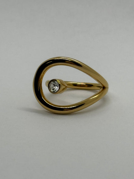 Camila | One Diamond Wave Ring