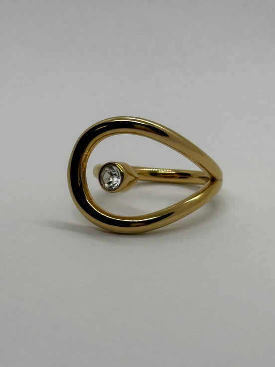 Camila | One Diamond Wave Ring